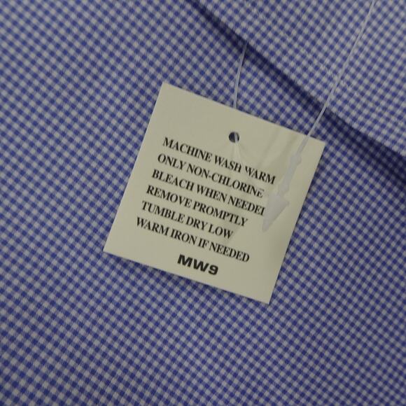 Polo‎ Ralph Lauren Button Up Shirt Mens 16 40 41 Blue White Regent Fit Dress D - Picture 6 of 13